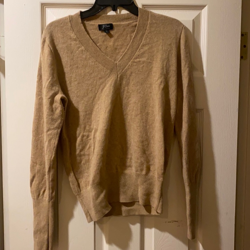 100% cashmere camel color sweater